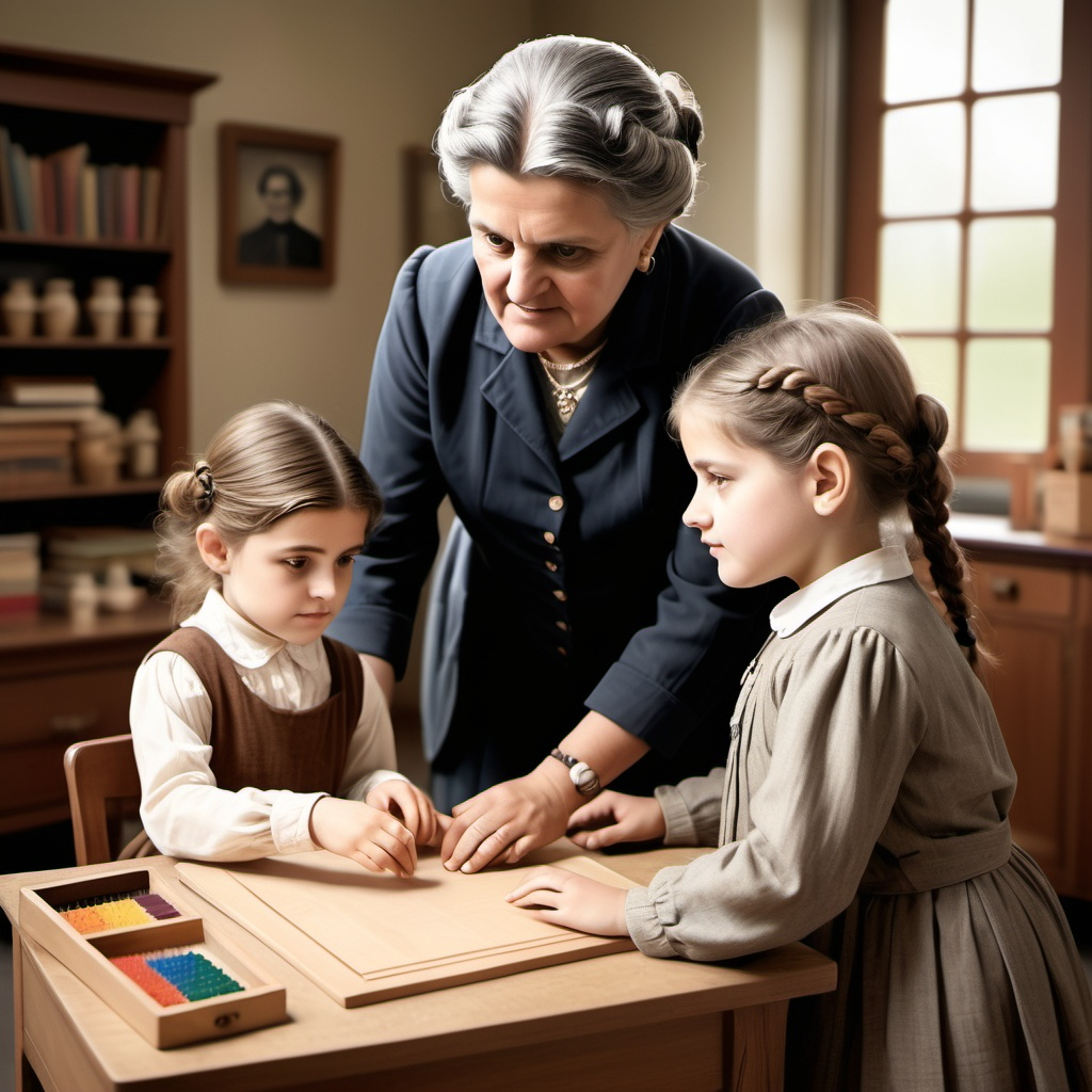 Dr Maria Montessori Teaching students